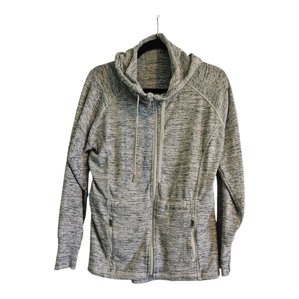 Athleta Sweatshirt Womens XS Gray Full Zip Hoodie Casual Gym Ladies Athleisure